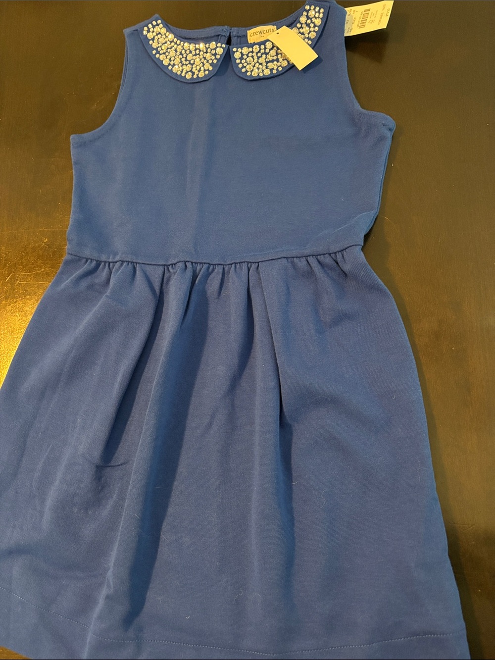 Crewcuts Royal Blue Beaded Peter Pan Collar Dress